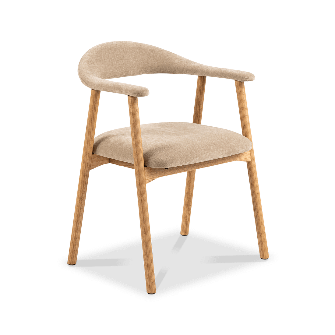 Armstoel COLETTE Danny Beige - Poot Eik Armstoel COLETTE Danny Beige - Poot Eik