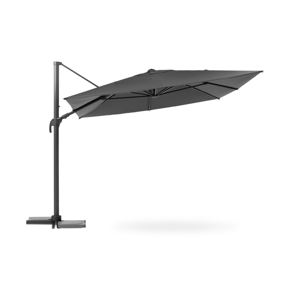 Zweefparasol AREZZO Vierkant Kantelbaar Grijs Zweefparasol AREZZO Vierkant Kantelbaar Grijs