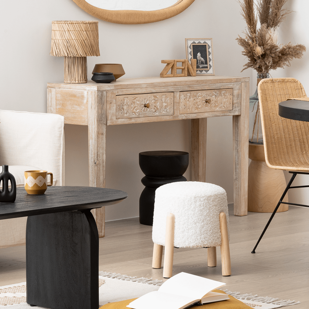 Krukje AVANA Bouclé Beige Krukje AVANA Bouclé Beige