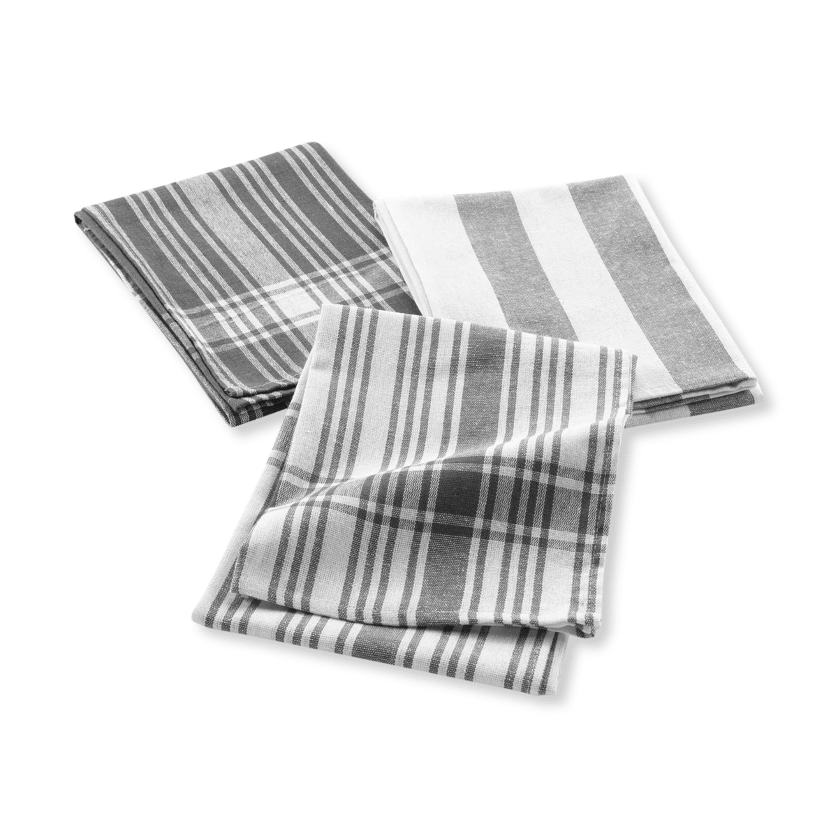 S/3 Keukenhanddoek BAYA Katoen Grijs