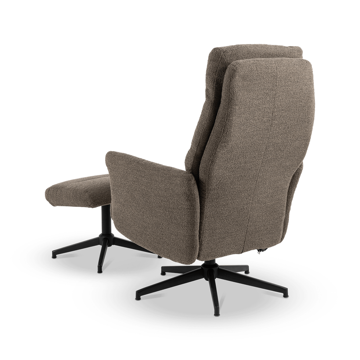 Relaxfauteuil HALDOR met poef Monza Taupe