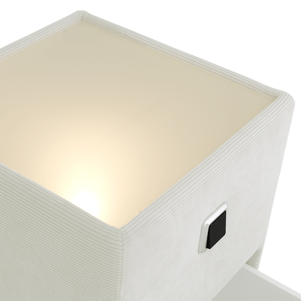 Nachttafel ASTEN Ribfluweel 427/07 Beige Nachttafel ASTEN Ribfluweel 427/07 Beige