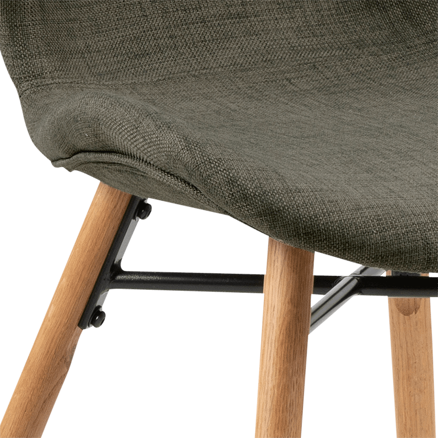 Stoel PLATS Rio fabric khaki 70 Stoel PLATS Rio fabric khaki 70