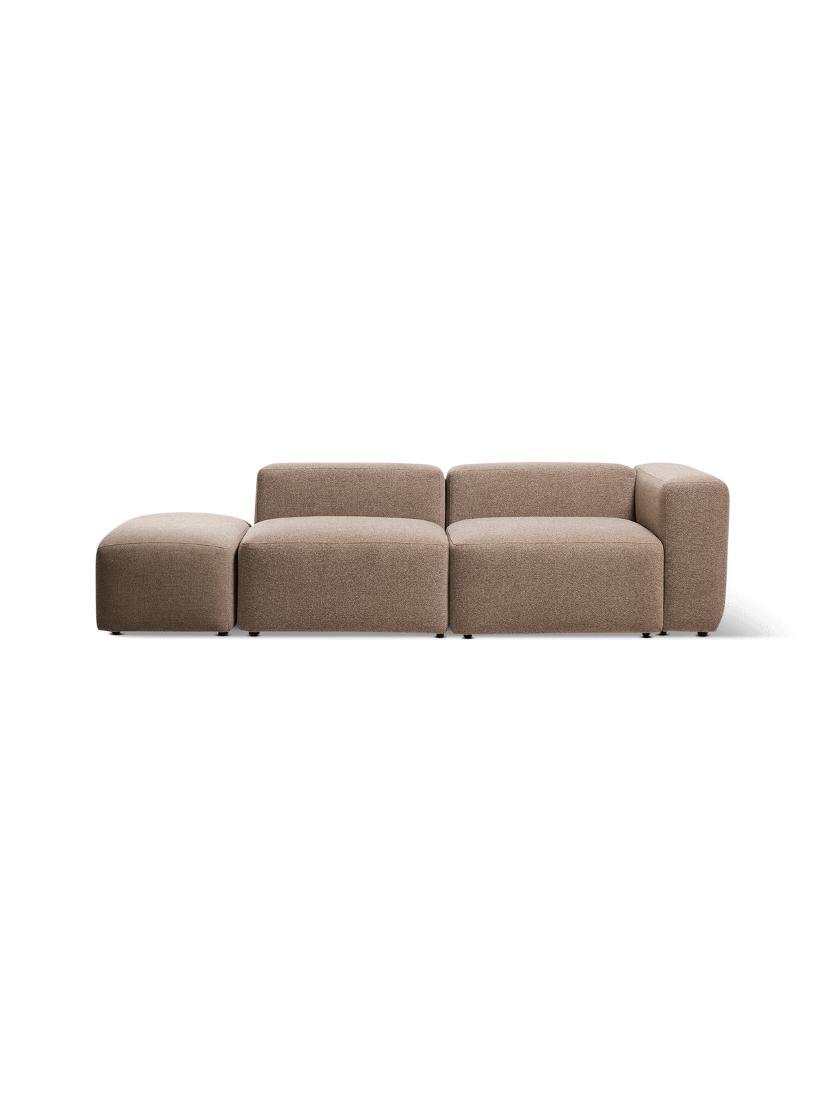 3-zit arm rechts Blok Bruin B270