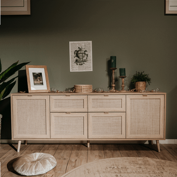Dressoir EIVISSA Sonoma Eik/Riet B180 Dressoir EIVISSA Sonoma Eik/Riet B180