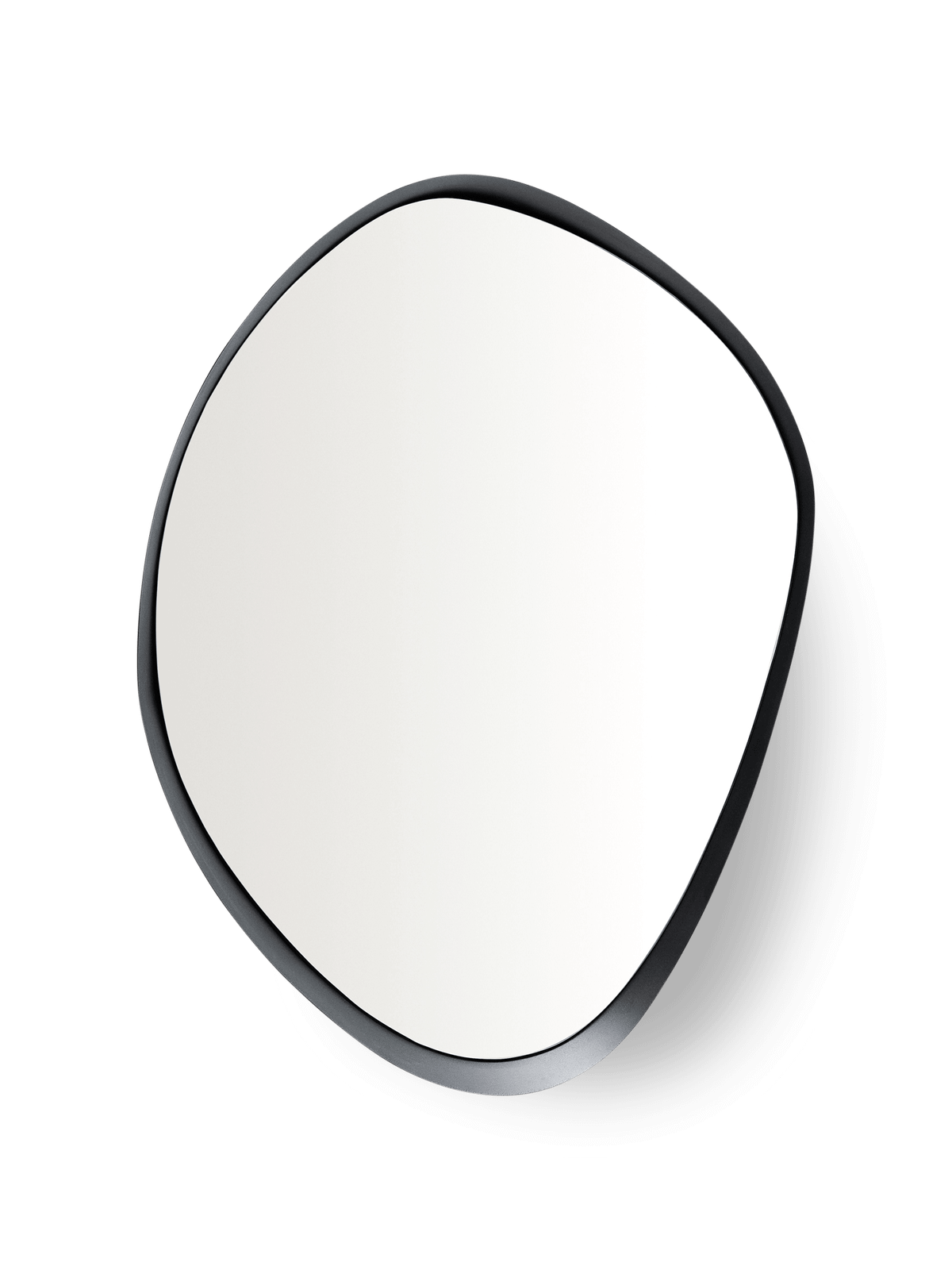 Tebel spiegel van zwart metaal 85 x 93,5 cm