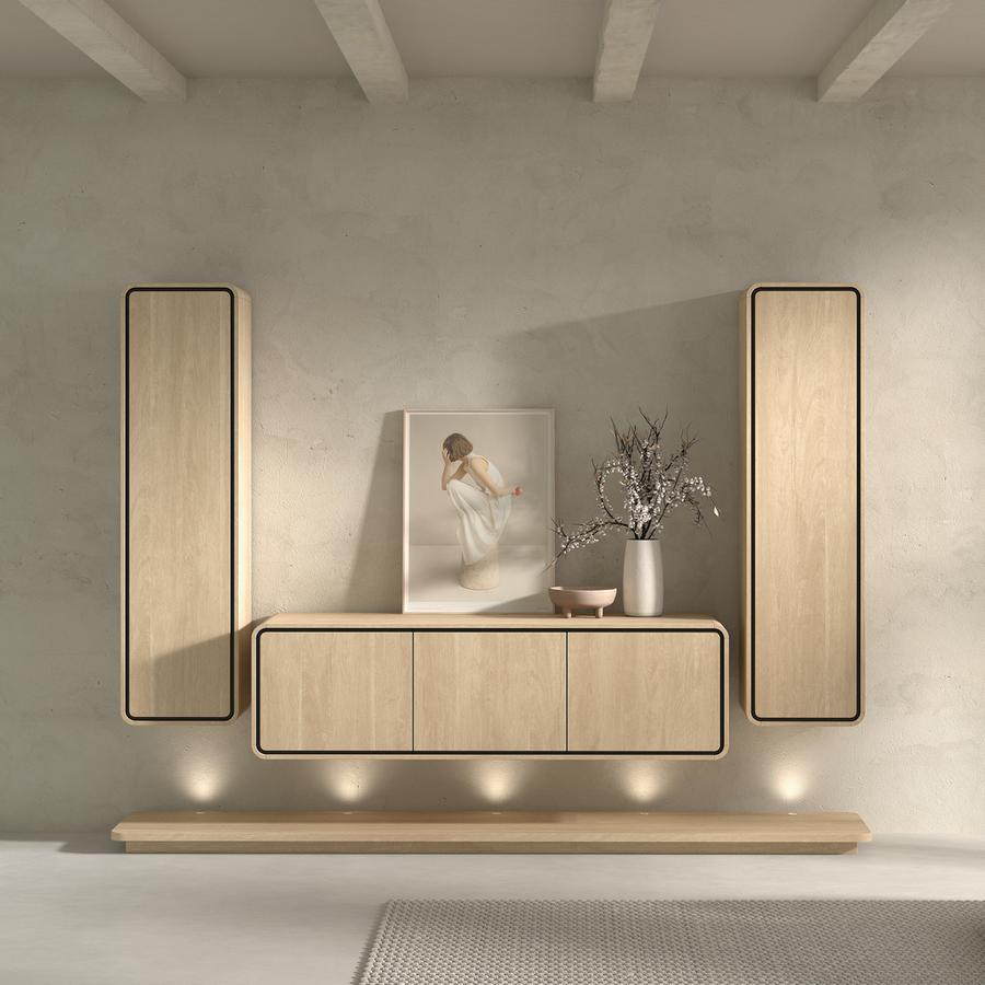 Wandkast NESTOR Eik/Zwart B41 Wandkast NESTOR Eik/Zwart B41