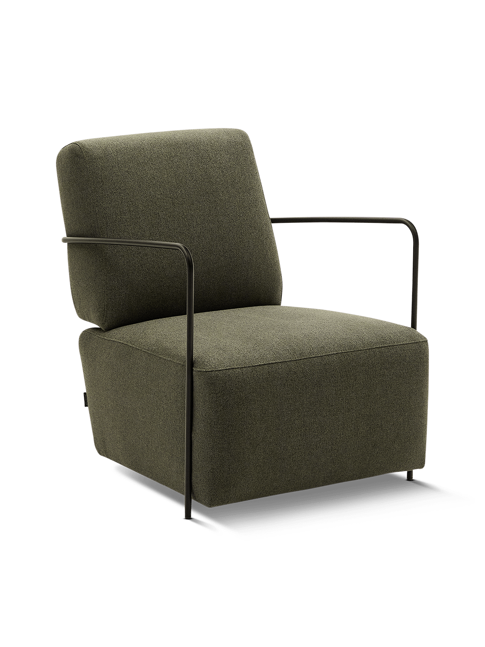 Fauteuil Gamer in groen en metaal met een mat zwarte afwerking