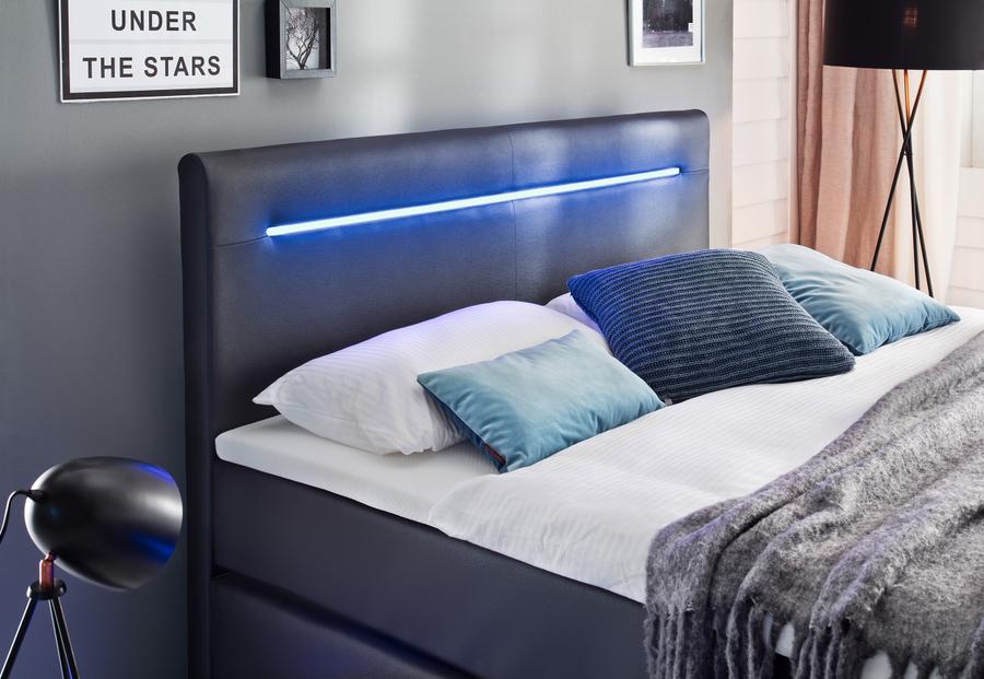 Boxspring LASER 180x200 LL Zwart Boxspring LASER 180x200 LL Zwart