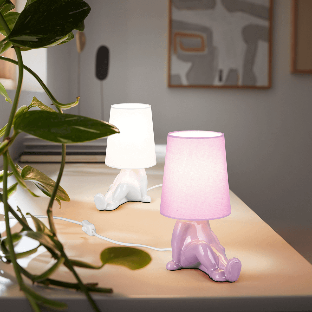 Tafellamp HUMA Keramiek Roze