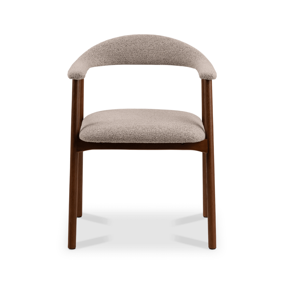 Armstoel COLETTE Monza Beige - Poot Walnoot  Armstoel COLETTE Monza Beige - Poot Walnoot