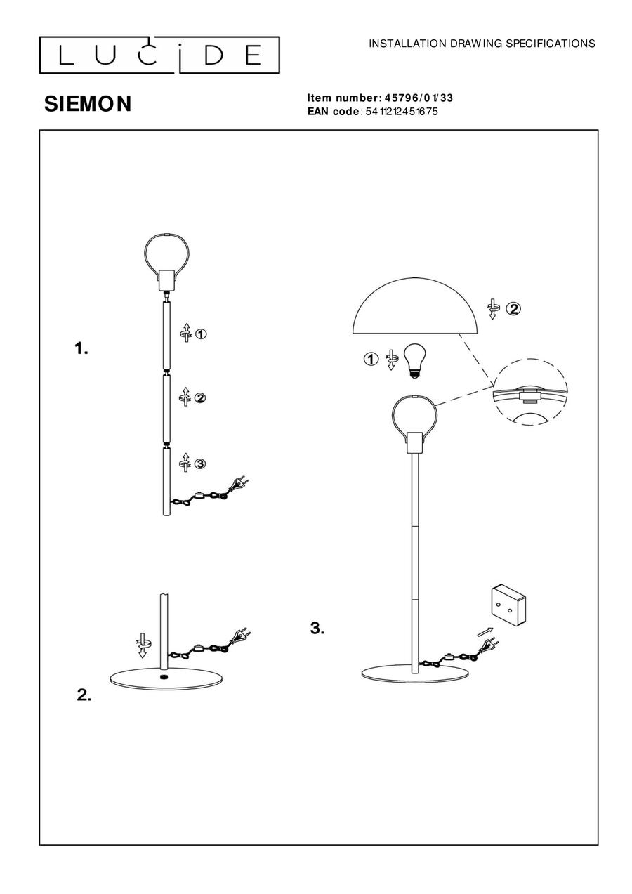 Vloerlamp SIEMON Groen