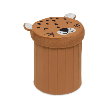 Opbergpouf LEO Luipaard Poly Bruin Opbergpouf LEO Luipaard Poly Bruin