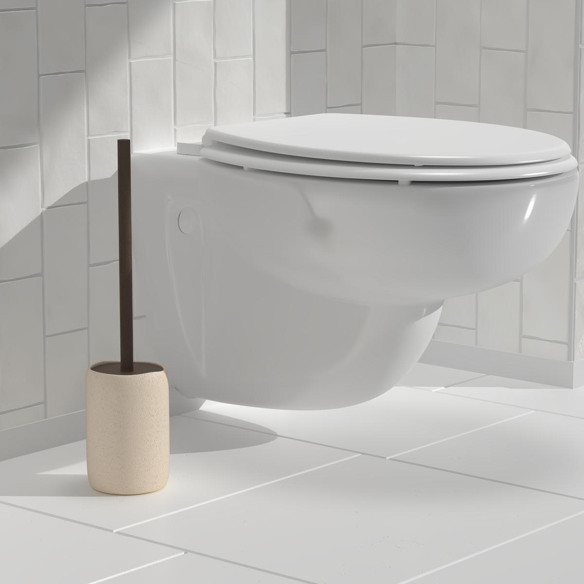 Toiletborstelhouder HOLEZO Poly Beige/Bruin