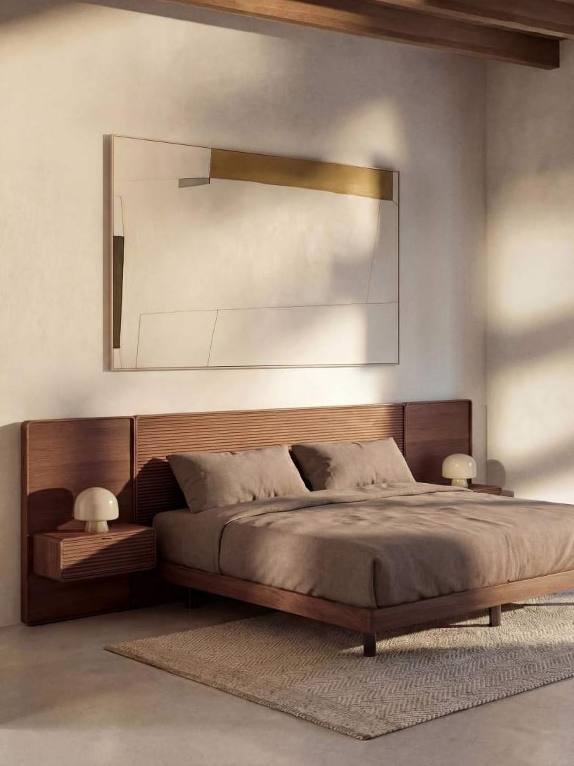 Bed Norlen met 2 nachtkastjes 160 x 200 cm