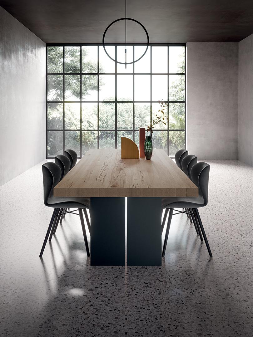 Tafel M2 in gerookte houtkleur