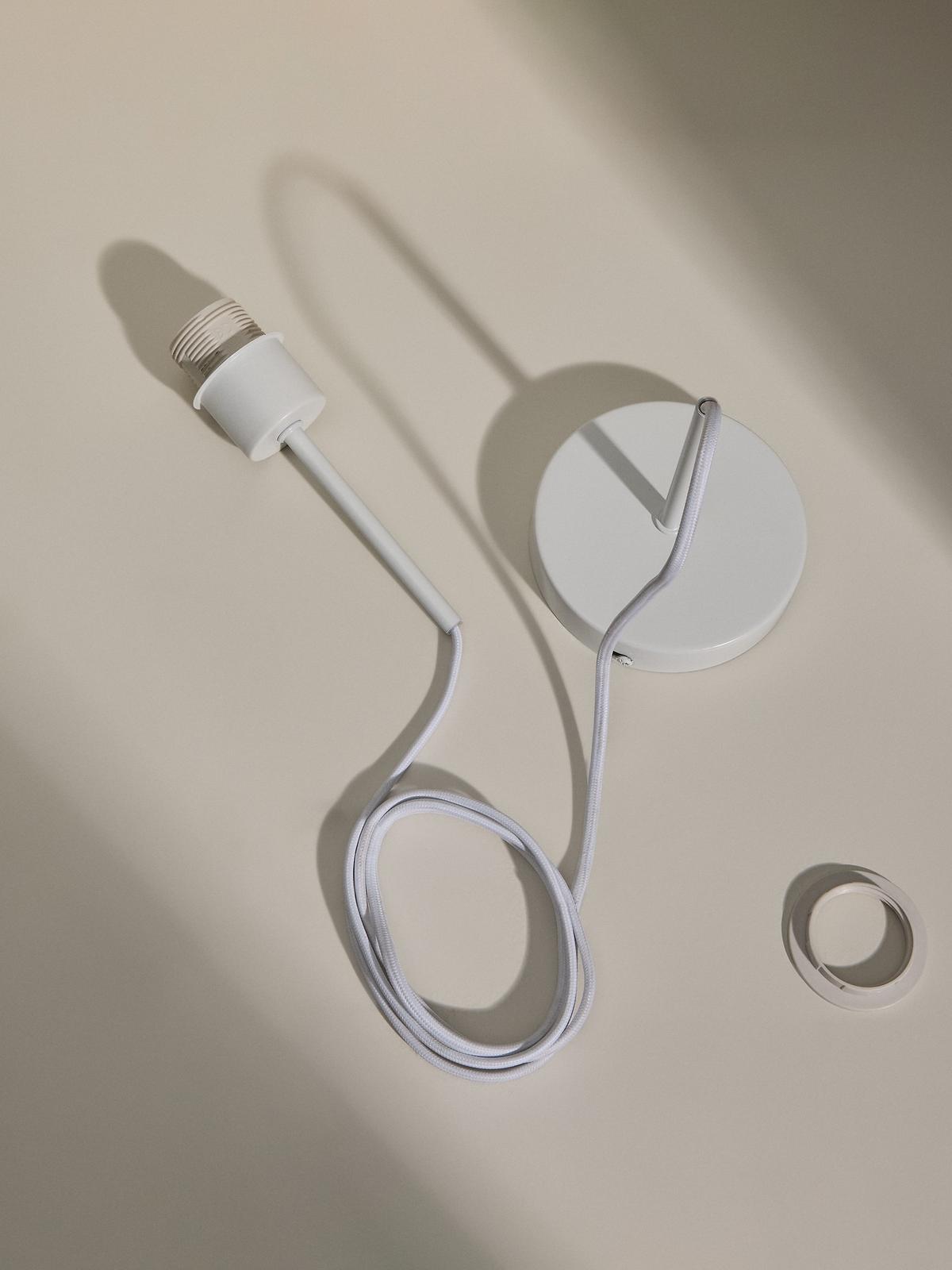 Montuur voor lamp Fulvia van wit afgewerkt metaal 250 cm