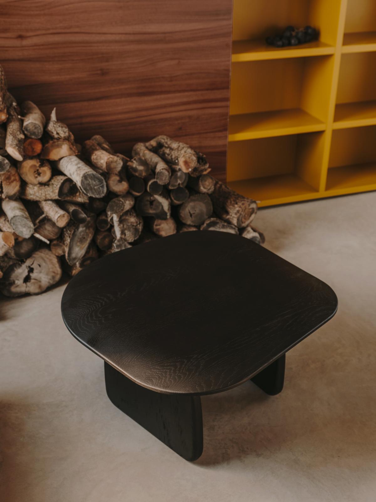 Bijzettafel Pirita Zwart eik 71 x 70 cm