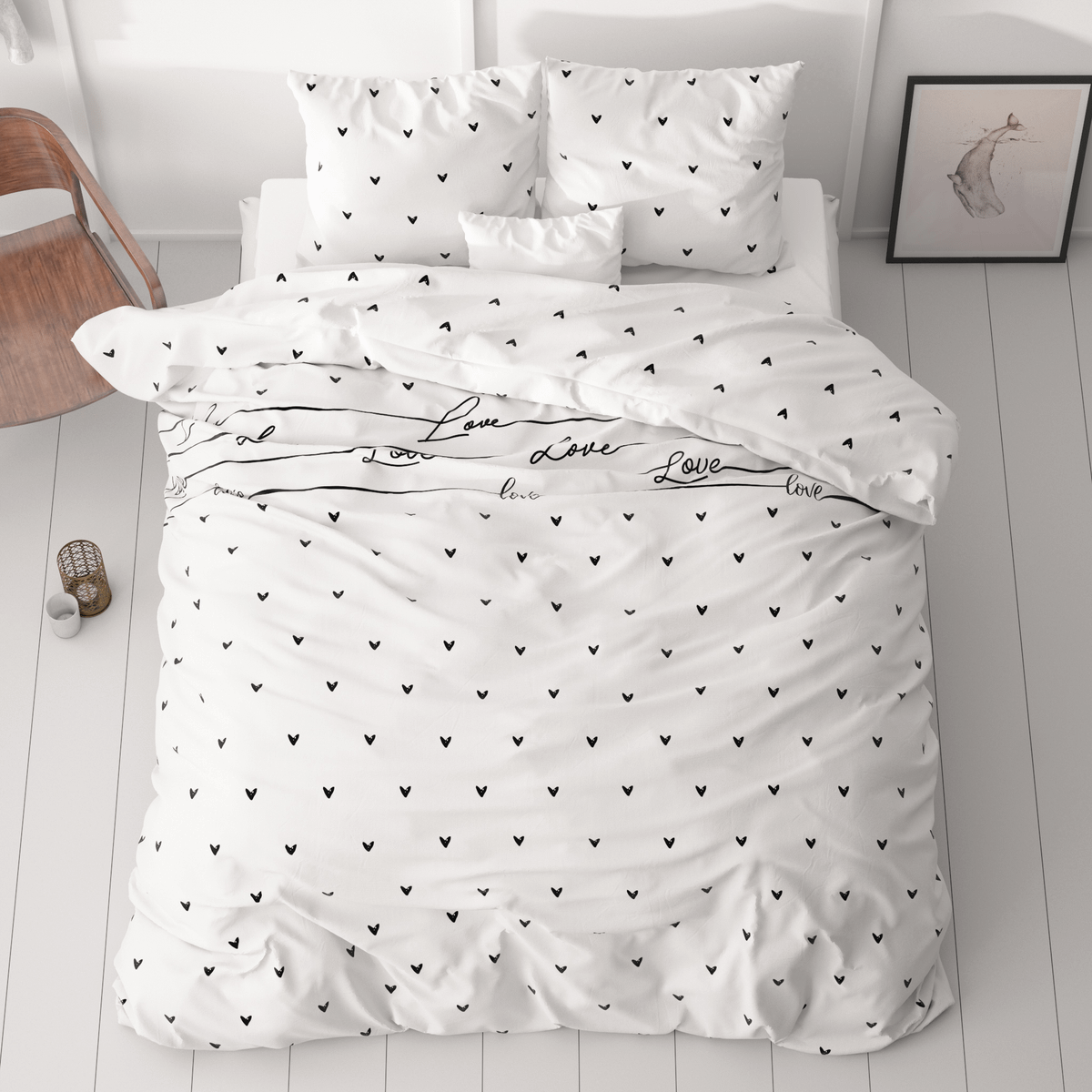 Dekbedovertrek LOVE ON LOVE 240 Wit