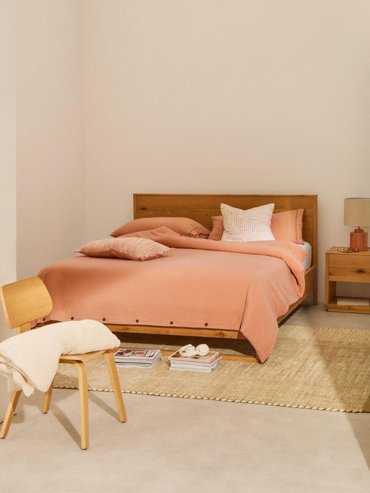 Bed Alguema Eikenfineer Naturel 180x200