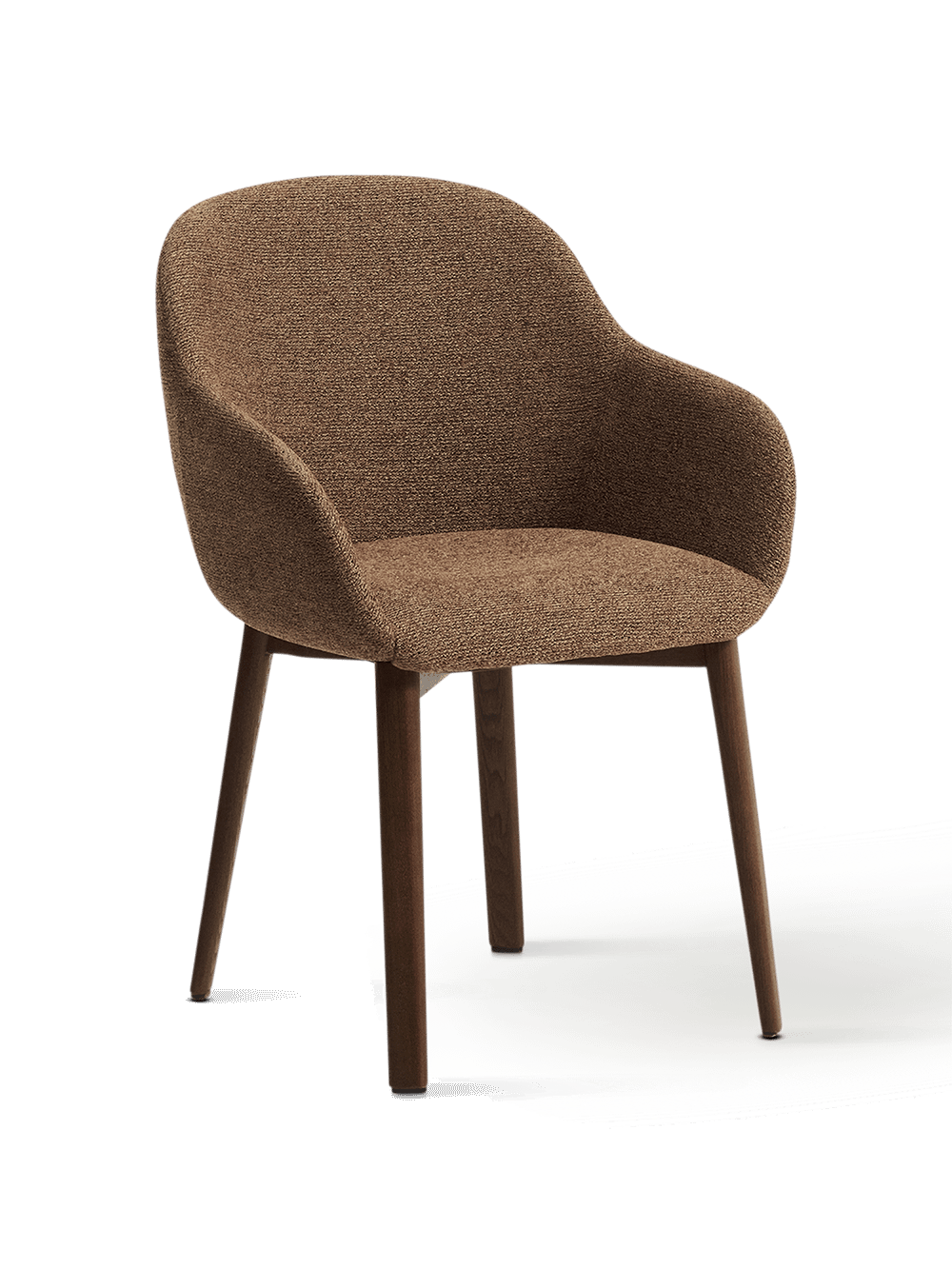 Armstoel Meila Terracotta/Donker hout