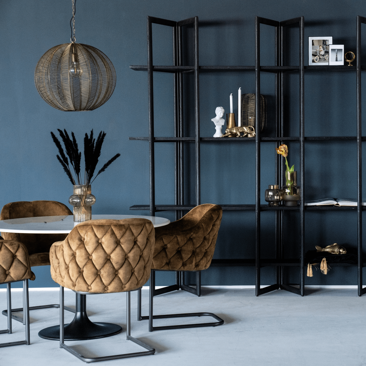 Eettafel CHANEAU Wit Marmer Ø120