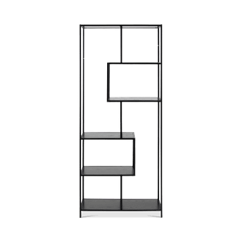 Boekenrek BOKSKAP Ash Black Assymetrisch B77 Boekenrek BOKSKAP Ash Black Assymetrisch B77