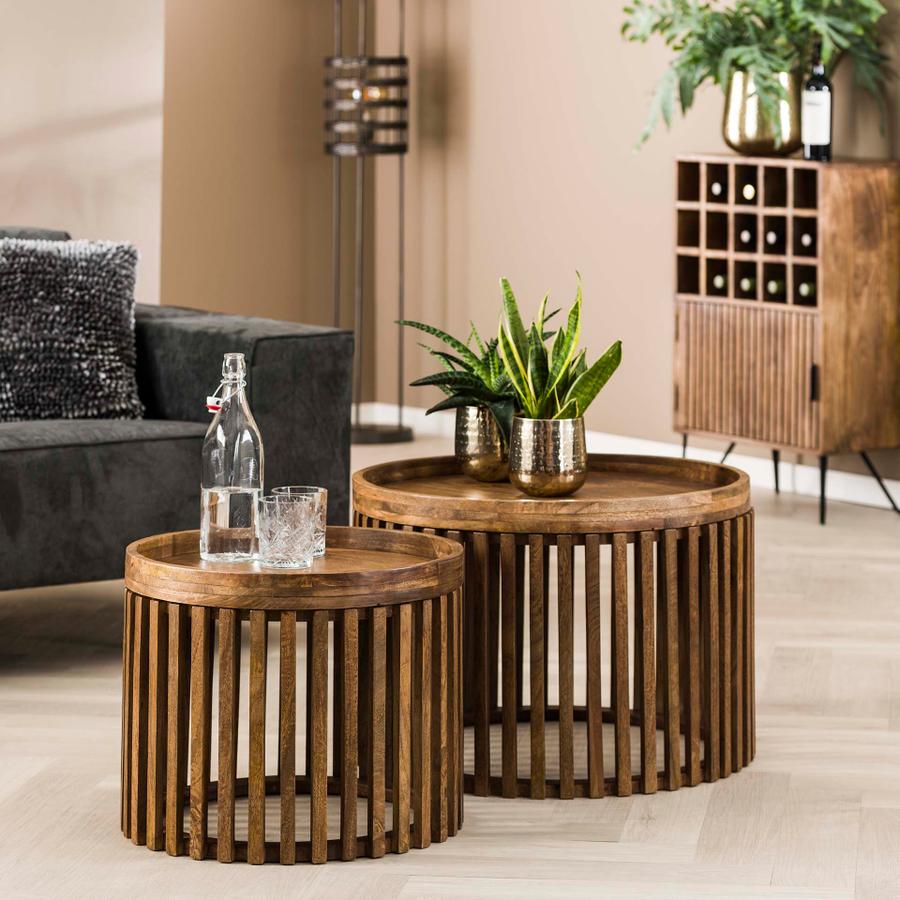 Salontafel NEROTA Massief mango zandkleur Salontafel NEROTA Massief mango zandkleur
