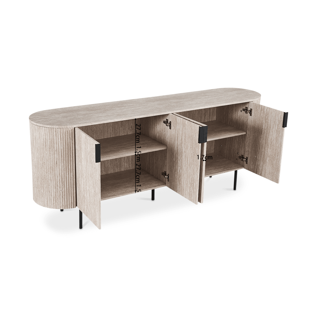 Dressoir PORTO B200 Travertijnlook Dressoir PORTO B200 Travertijnlook