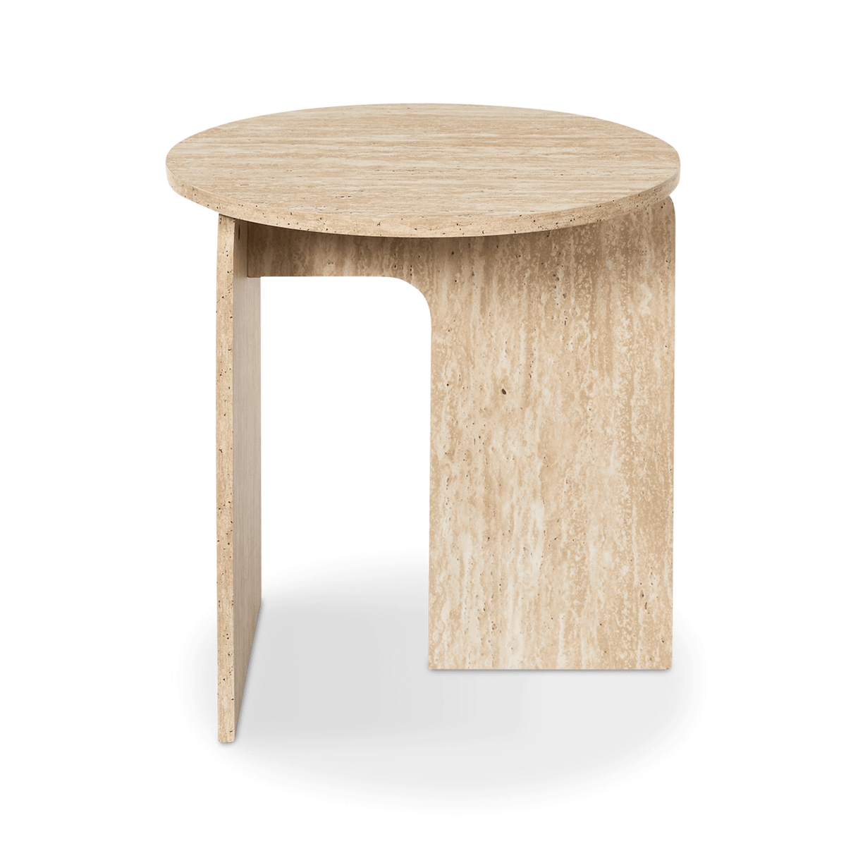 Bijzettafel Laag VRENI Ø30 Travertijnlook