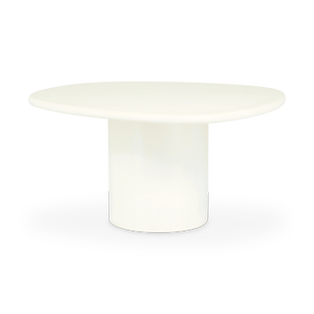 Eettafel VRITTA Organisch Microcement Beige 150x135 Eettafel VRITTA Organisch Microcement Beige 150x135