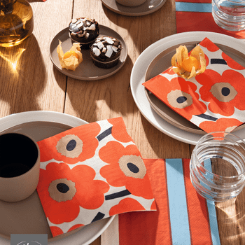 Servet UNIKKO S/20 Oranje/Groen Servet UNIKKO S/20 Oranje/Groen