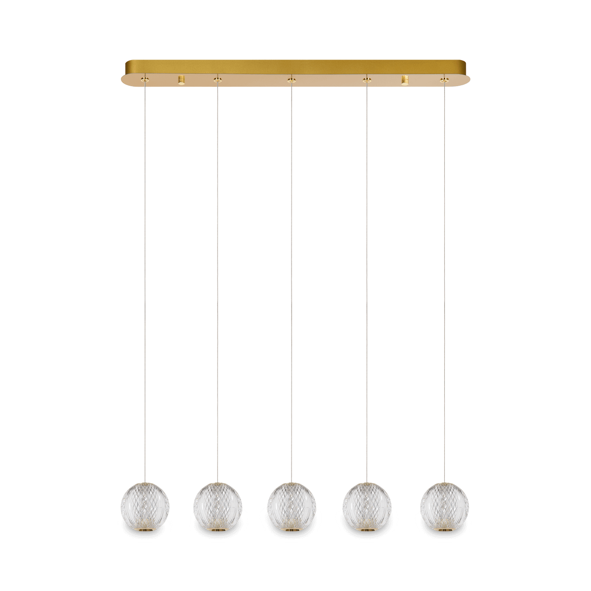 Hanglamp CINTRA Lang 5Del. Transparant