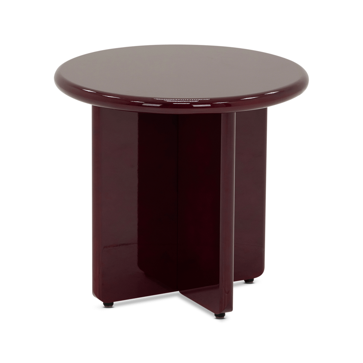 Bijzettafel LIVO Ø50 Hoogglans Terra Rosso