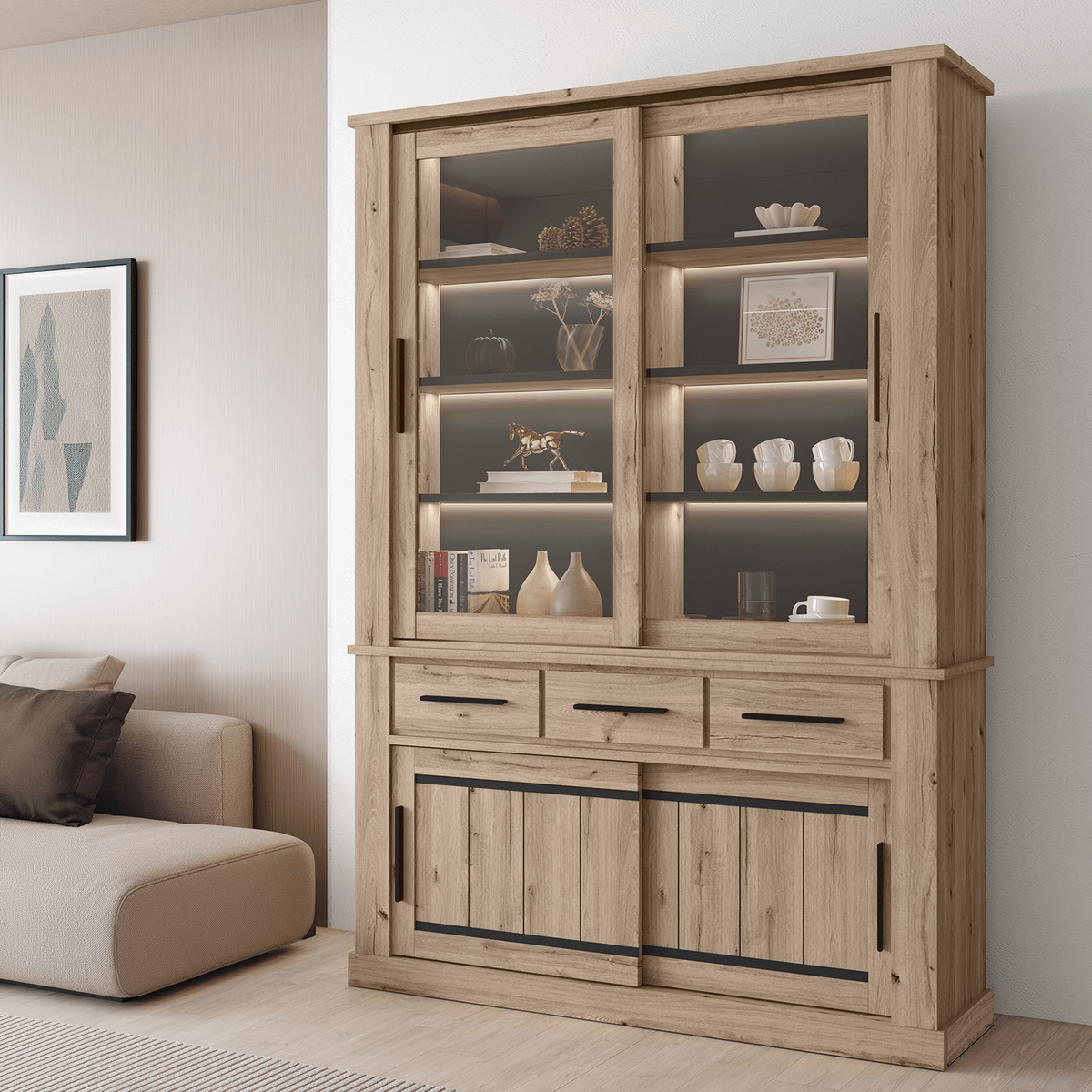 Vitrine BELFORT Copper Oak B146
