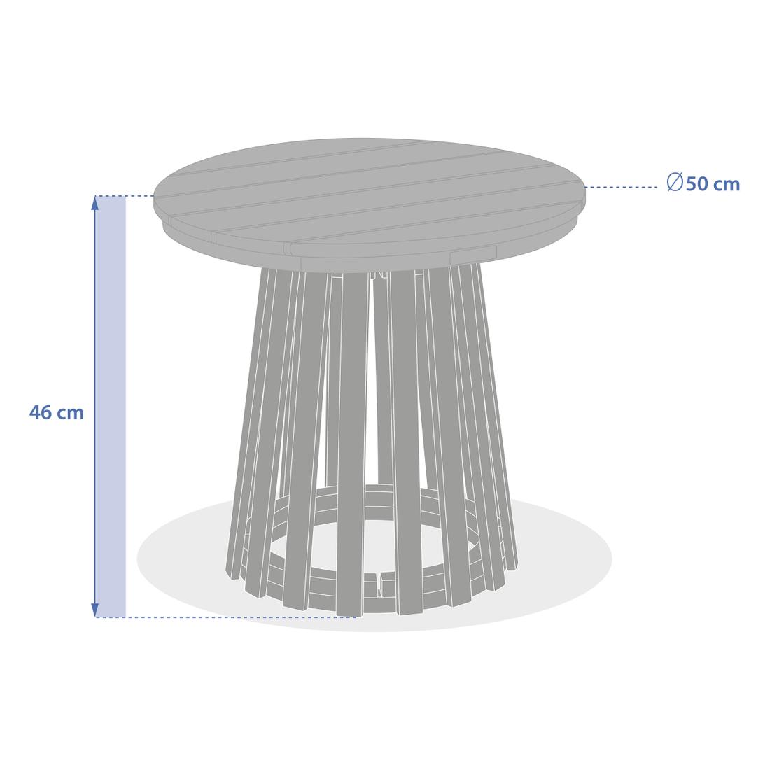 Bijzettafel SCALA Ø50 Acacia  Bijzettafel SCALA Ø50 Acacia
