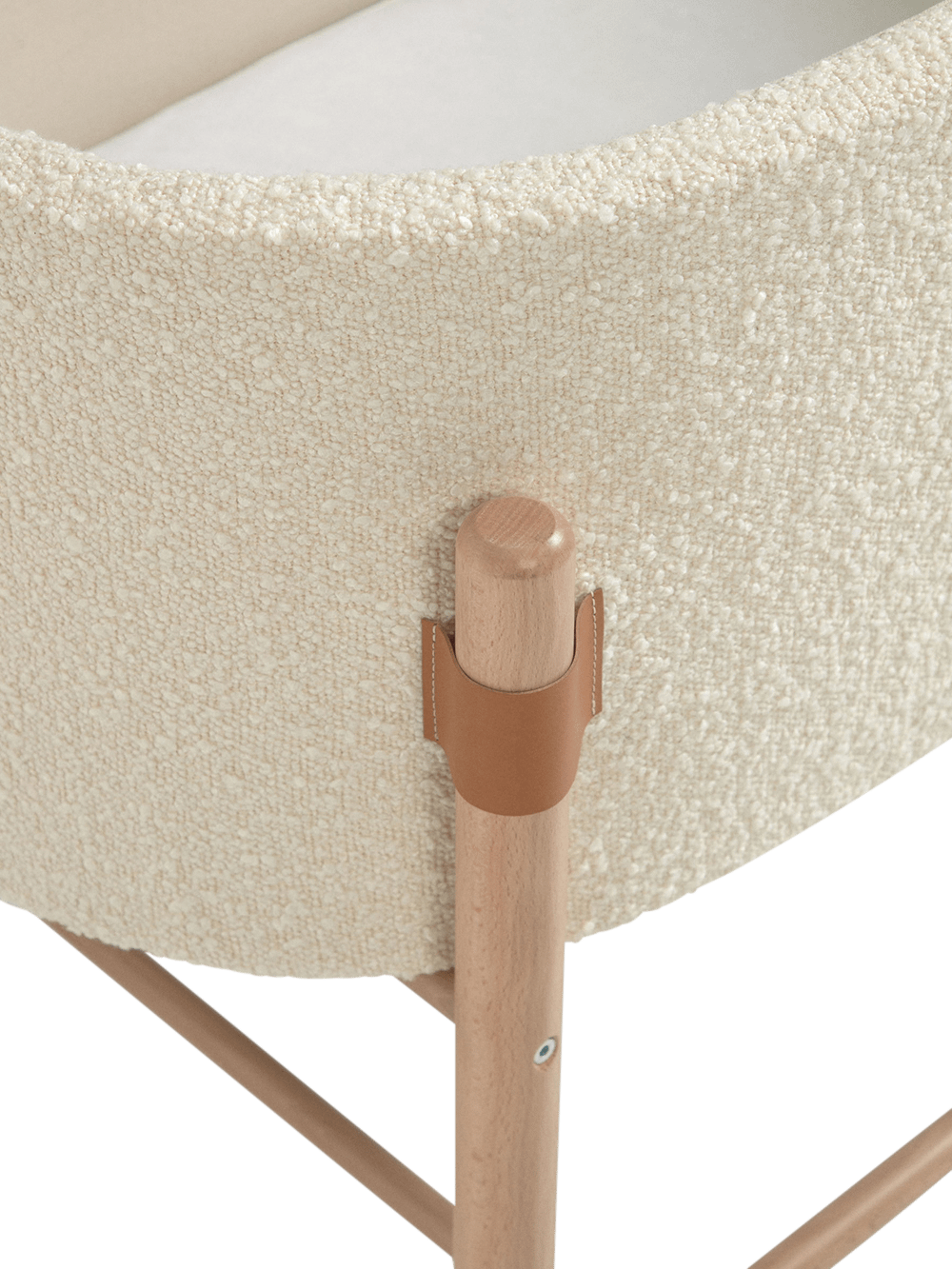 Mozes Mand Adara met wit fleece en massief beukenhout