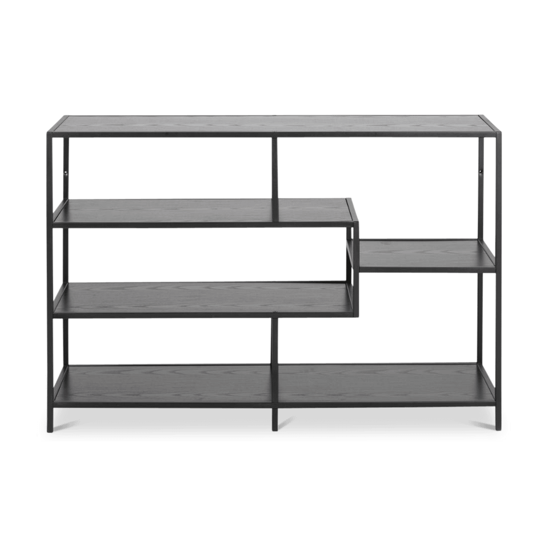 Boekenrek BOKSKAP Ash Black Assymetrisch Boekenrek BOKSKAP Ash Black Assymetrisch