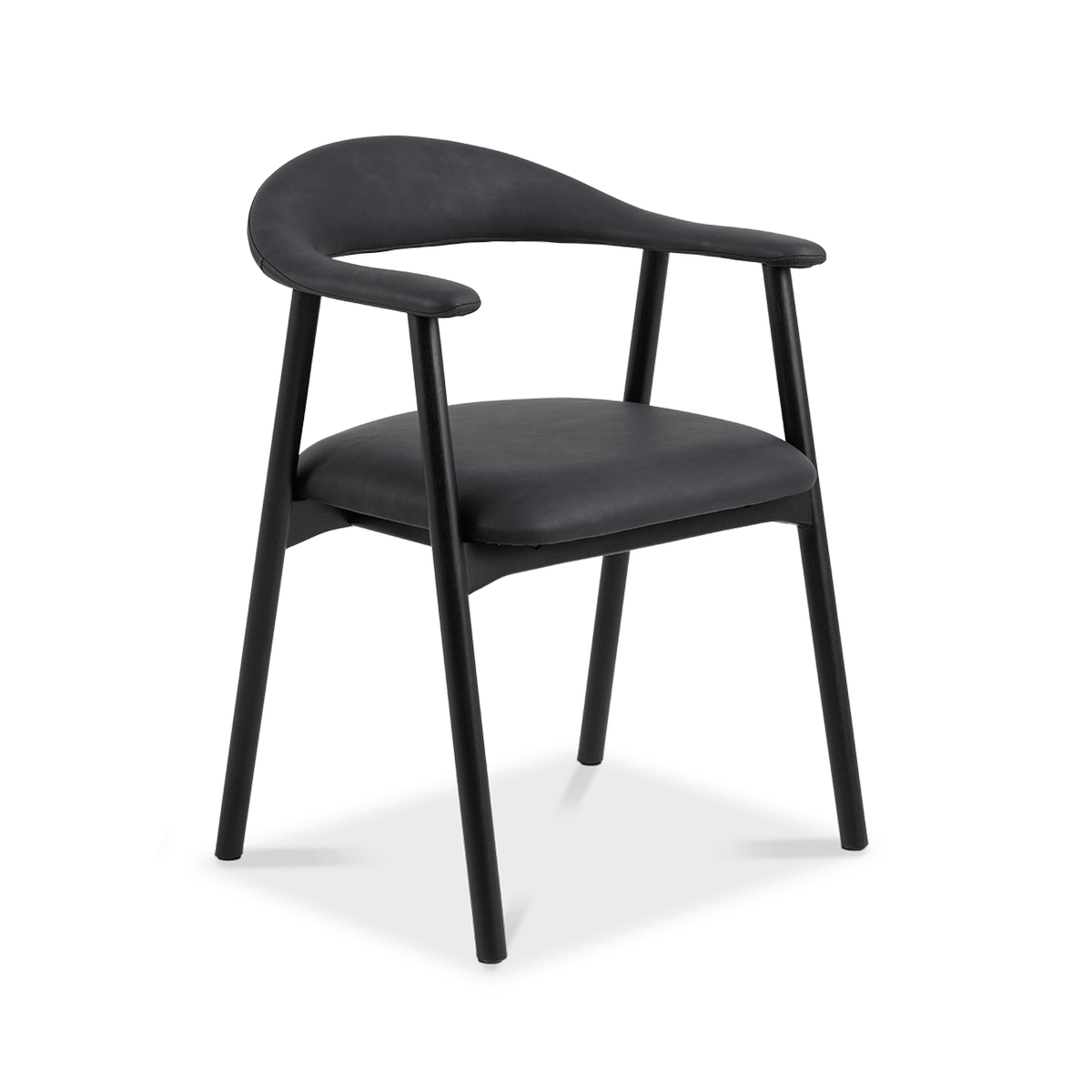 Armstoel COLETTE PU Zwart - Poot Zwart