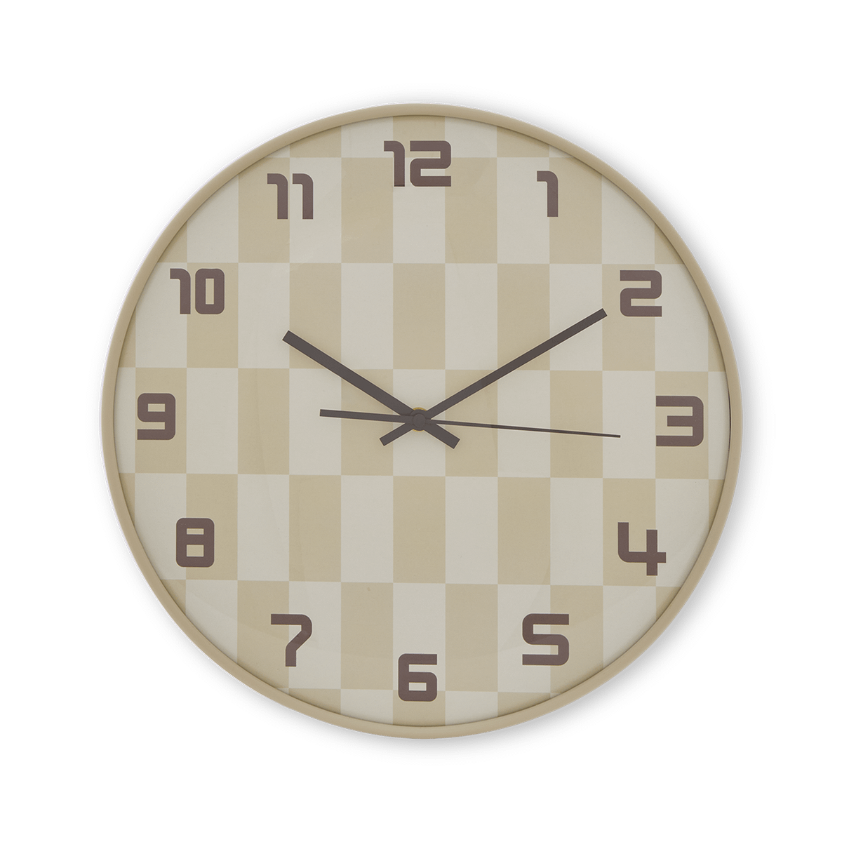 Klok LARRIE Blokjesmotief Beige