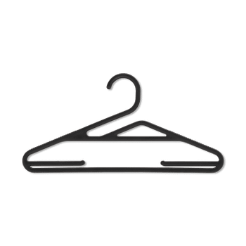 Kleerhanger HANG-UP S/5 Plast. Zwart Kleerhanger HANG-UP S/5 Plast. Zwart
