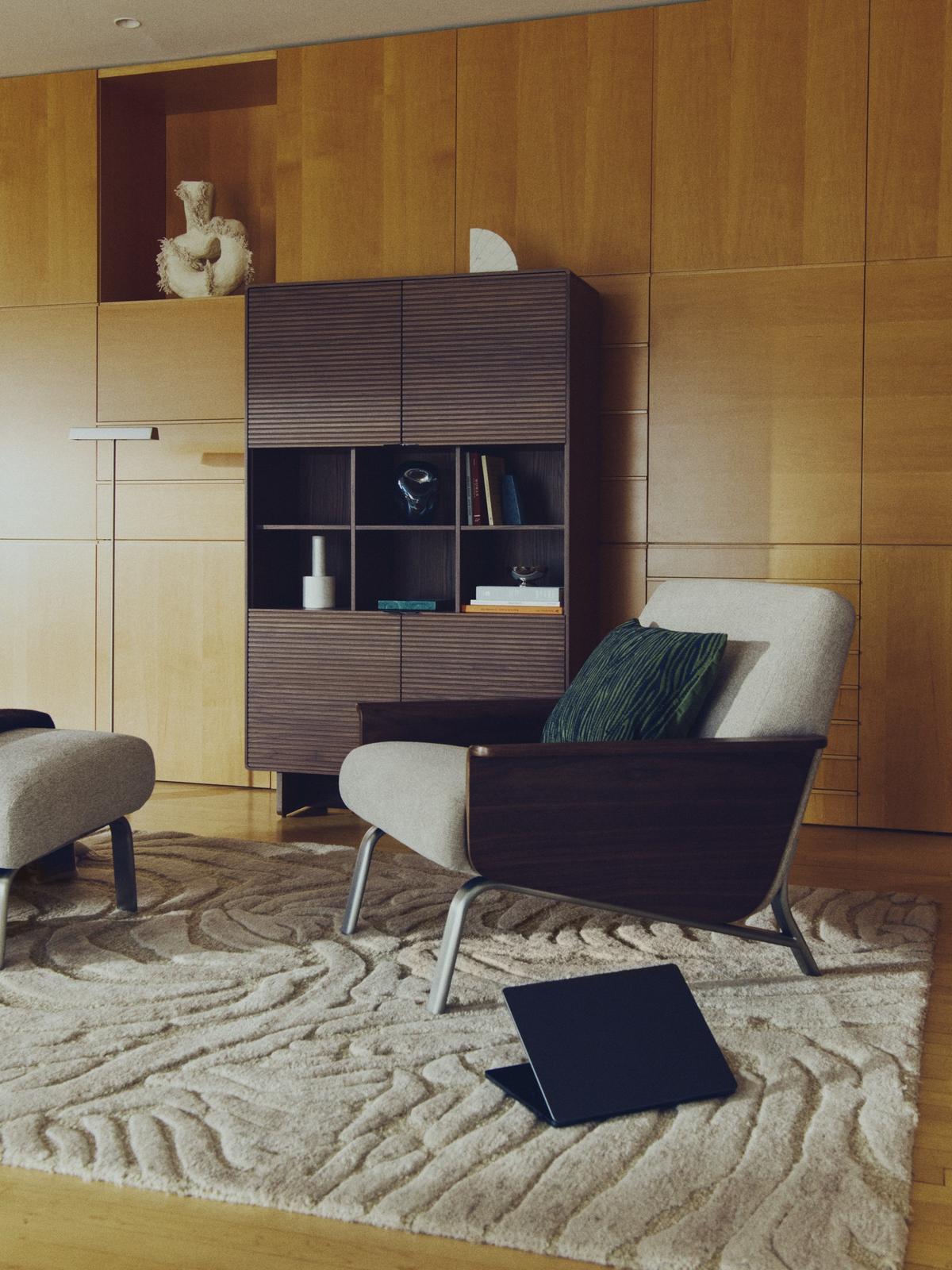 Tribet wollen tapijt met zebrajacquard 200 x 300 cm