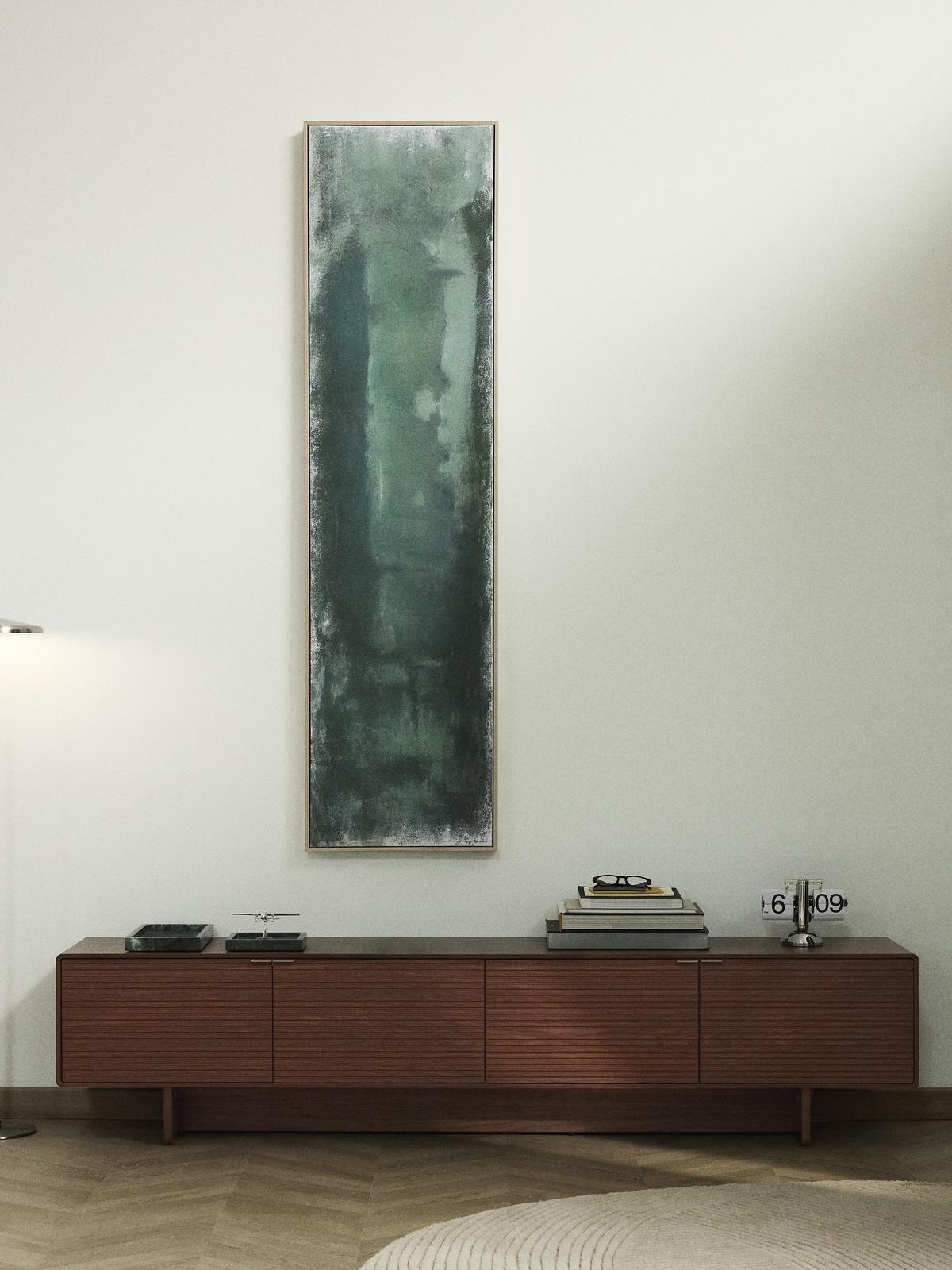 Norlen tv-meubel met 4 deuren in walnootfineer FSC Mix Credit 200 x 46 cm