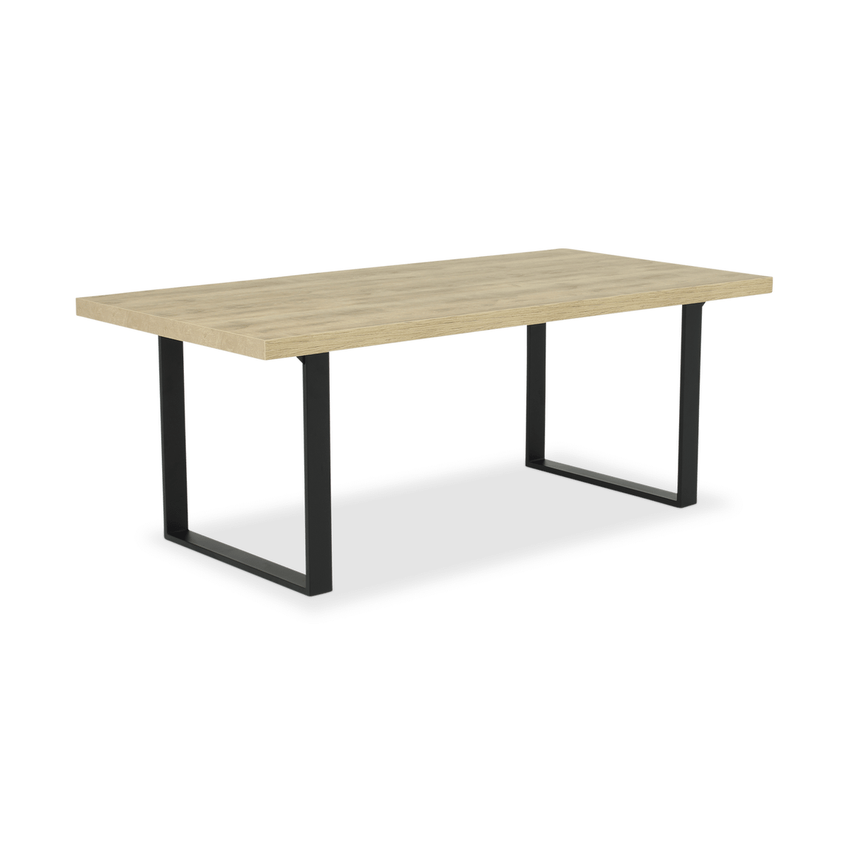 Eetkamer VIKTOR: Dressoir + Glaskast + Eettafel ABBEY 200x100 + 4x Stoelen LORRY Zwart
