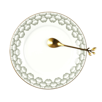 S/4 Koffielepel FEUILLI Rvs Goud S/4 Koffielepel FEUILLI Rvs Goud