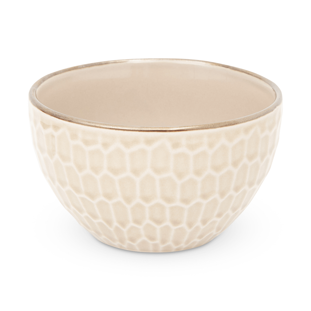 Kom HELLA 32cl Keramiek Reliëf Beige