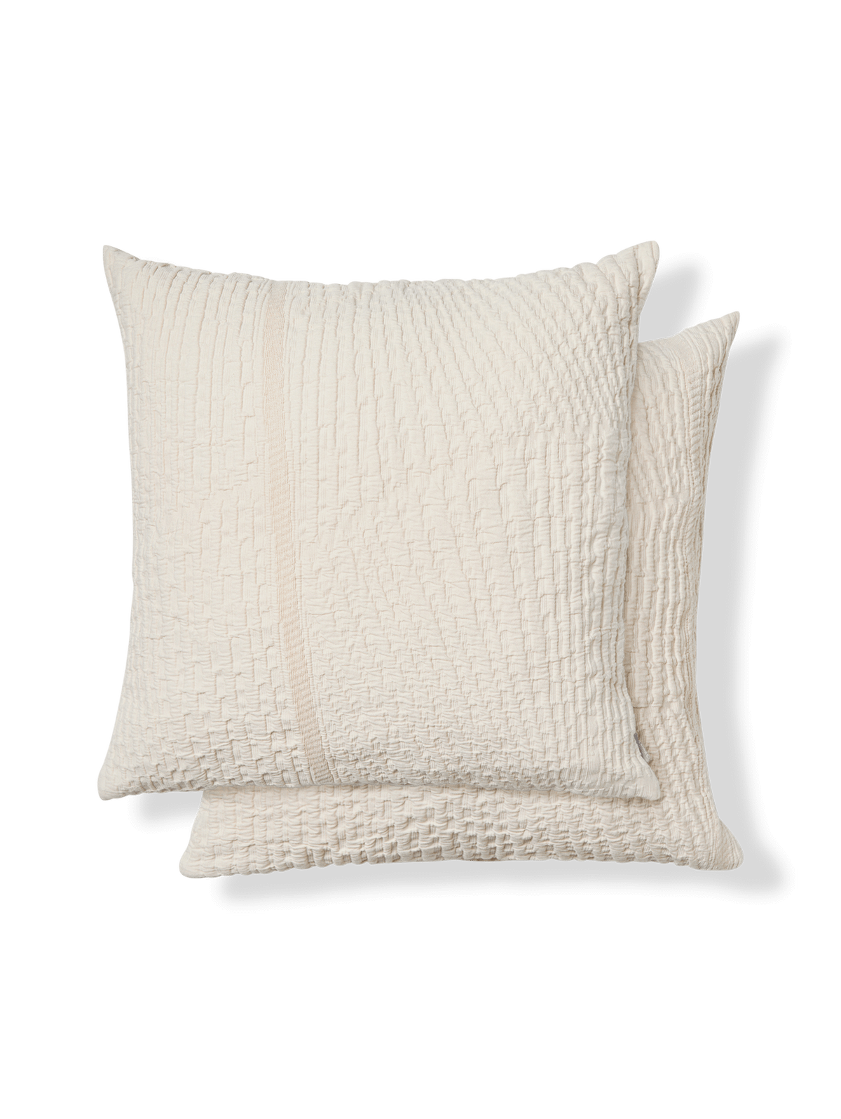 Raylo set van 2 kussenslopen van 100% katoen met structuur en strepen 50 x 50 cm