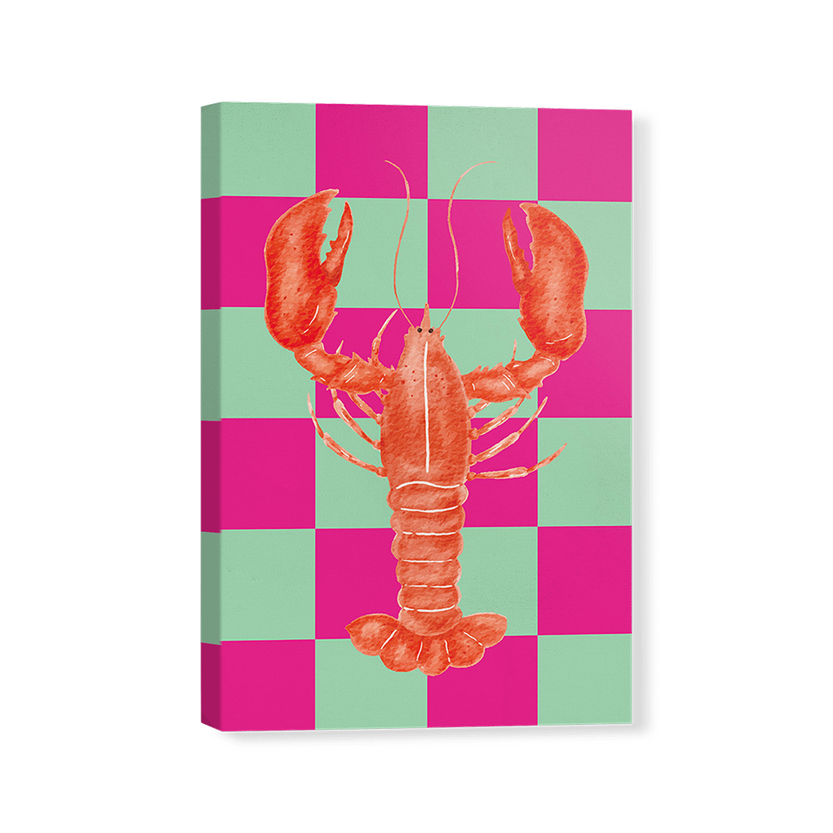 Canvas LOBSTER CHECKERS 20x30