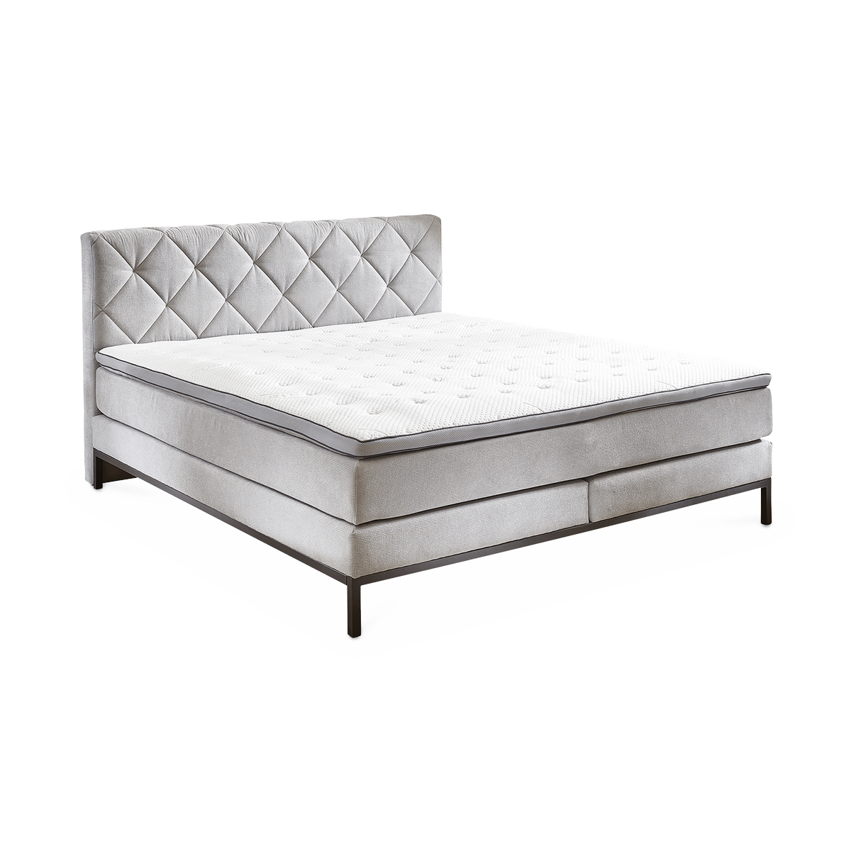 Boxspring MUNCHEN Zilver 180x200