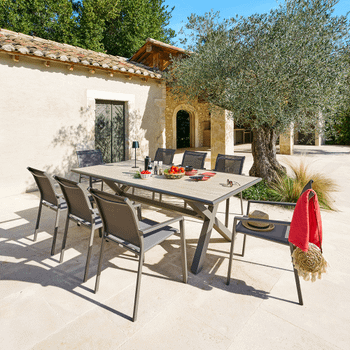 Tuinstoel DURELLA Grijsbruin Tuinstoel DURELLA Grijsbruin